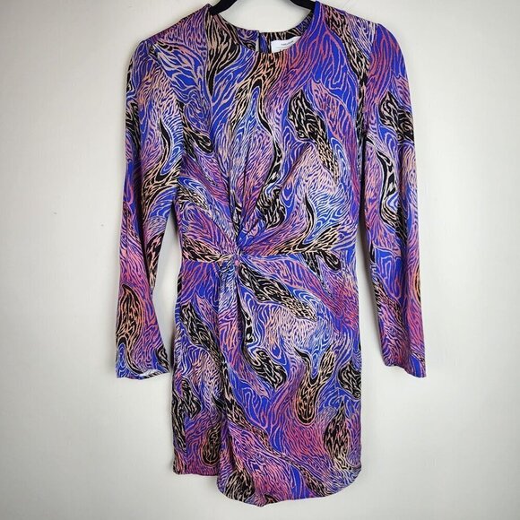 Paris Atelier And Other Stories size 2 twist knot dress abstract print - Picture 2 of 14